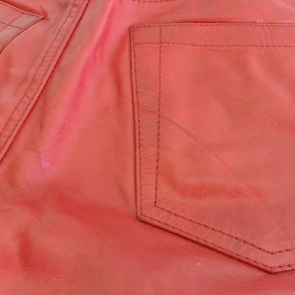 Vintage Gap Red Bootcut Genuine Leather Pants Size 2  Holiday Party Fashion - Picture 5 of 10